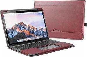 TYTX MacBook Pro Leather Case 13 Inch 20162020 A1989 A1706 A1708 A2159 A2289 A2251 A2338 Laptop Sleeve Protective Folio Book Cover New MacBook Pro 13 Black Wine Red