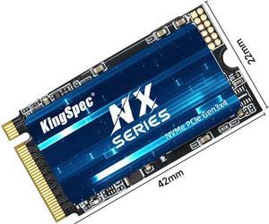 The KingSpec Solid State Drive  NX Series 128 GB M.2 2242 PCIe 3.0 x 4 NVMe 1.3  M Key SSD High-Performance for PC Laptop Desktop Ultrabook and Portable Device Upgrade Motherboard