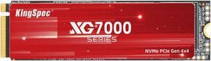 KingSpec XG 7000 4TB M.2 2280 PCIe 4.0x4 NVME 1.4 Speed up to 7400MB/s Write Speed Up to 6600MB/s Internal Solid State Drive for PS5 PC Desktop Laptop Game-Player with Heatsink