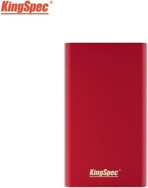 KingSpec External SSD 960GB Internal Solid State Drive Portable SSD Hard Drive Type-C to USB 3.1 960GB Red
