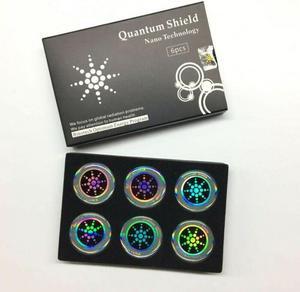 Set of 6 Quantum Shield stickers for mobile phones Radiation protection from EMF Fusion Excel Radiation protection Colour