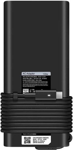 130W 90W USB C Charger Replacement for Dell XPS 15 9575 2-in-1 Laptop with AC Power Supply Adapter Cord