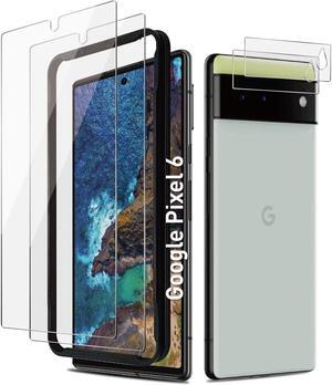 Pixel 6 Screen Protector Tempered Glass with Camera Lens Protector for Google Pixel 6 [Fingerprint Unlock][Anti-Scratch][6.4 Inch][2+ 2 Pack ]