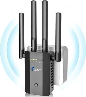 WiFi Extender Signal Booster Coverage to 9985sq.ft and 50+ DevicesIdeal Situation, Internet Booster for Home, Wireless Internet Repeater and Signal Amplifier, 5 Modes,1-Tap Setup, WAN/LAN Port