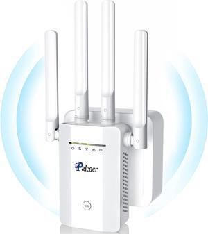 Signal Booster Long Range Coverage to 9985sq.ft and 50+ Devices, Internet Booster for Home, Wireless Internet Repeater and Signal Amplifier, 5 Working Modes,1-Tap Setup, WAN/LAN Port
