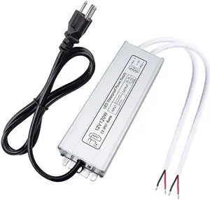 inShareplus LED Power Supply, 120W IP67 Waterproof Outdoor Driver,AC 90-265V to DC 12V 10A Low Voltage Transformer, Adapter with 3-Prong Plug for LED Light, Computer Project, Outdoor Use