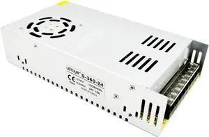 LETOUR LED Power Supply 24V 15A 360W AC 96V-240V Converter Adapter DC S-360W-24 Power Supply for LED Lighting,LED Strip,CCTV (24V 15A 360W)