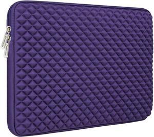 RAINYEAR 16 Inch Laptop Sleeve Diamond Foam Shock Resistant Protective Case Fluffy Lining Zipper Cover Carrying Bag Specially Compatible with 2021 2022 New 16 MacBook Pro A2141 A2485 M1Purple
