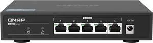 QNAP 5 Port 2.5Gbps auto Negotiation (2.5G/1G/100M), W125786480 (Negotiation (2.5G/1G/100M), unmanagement Switch QSW-1105-5T, Unmanaged, Gigabit Ethernet (10/100/1000))