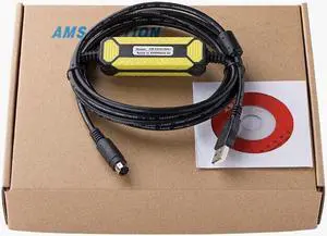 For Emerson PLC programming cable EC series with USB-SLB2053RASL connector