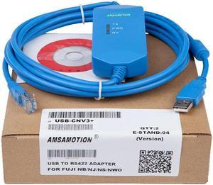 For Fuji NB/NJ/NS/NW0 series PLC isolated programming cable USB-CNV3+
