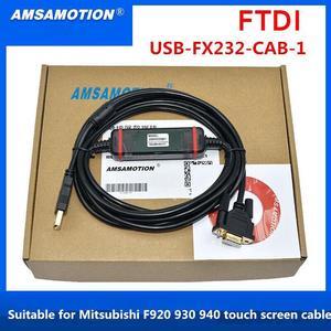 For Mitsubishi F920/F930/940 Touch Screen Programming Cable USB-FX232-CAB-1 FTDI