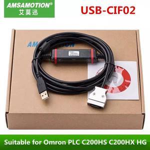 For 1pcs Suitable for Omron PLC Programming Cable C200HS C200HX HG Line USB-CIF02