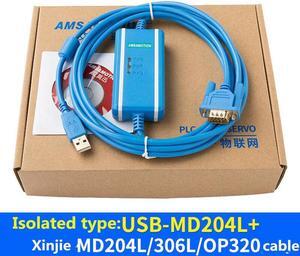 For Suitable for Xinje Text Programming Cable MD204L/MD306L/OP320 USB-MD204L+