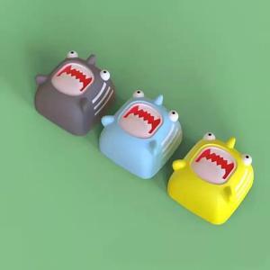 1 Piece Manual Resin Shark Keycap Personality R4 Height Key Cap For MX Switch Mechanical Keyboard Hand Made Lightproof