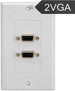 American VGA panel female turn female (double hole) with panel lockable screws welding free straight wall insert
