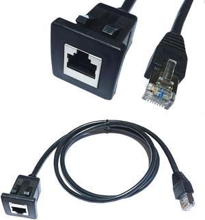 CAT5e 100 megabit panel wall plug-in panel module CAT5E male to female panel installation extension cable