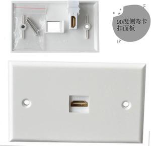 115*70mm side bent buckle HDMI wall plug (plug and play) HDMI panel socket panel