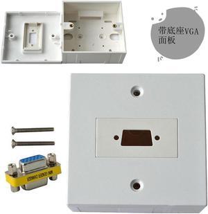 HDMI panel VGA panel weld-free in-line wall computer socket with base 85*85MM
