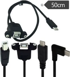 TYPE-C to USB B master tape ear panel cable Screw cable C to BM mobile phone connect HUB hard disk printer cable