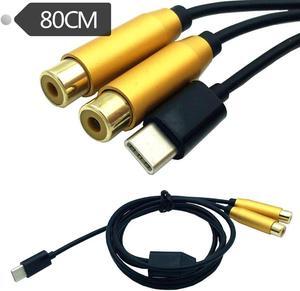 type-c to 2rca female Lotus for Mi 6 LeEco pro 3 Music max x900 1MAX audio cable