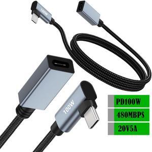 20V 5A 100W Fast charge 480MBPS data transmission TYPE-C male and female extension cable