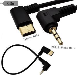 Gold-plated elbow Type-c to 3.5mm male audio adapter cable Mobile phone car AUX speaker headset connection cable