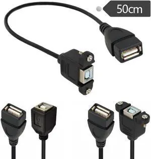 USB2.0 A female to B Female A female ear cable to USB B female ear lock panel baffle cable,
