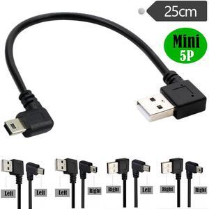 Dual elbow USB 2.0 AM to MINI 5P/T interface /V3 port MP4 MP5 car data connection cable