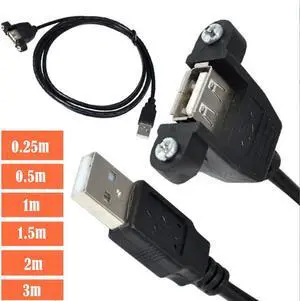 1.5 m with screw hole can be fixed USB extension cable with ear USB2.0 baffle cable with ear USB cable