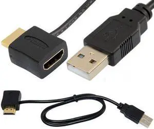 HDMI cable HDMI male to female power cable USB to HDMI male to female power cable, 0.5 m