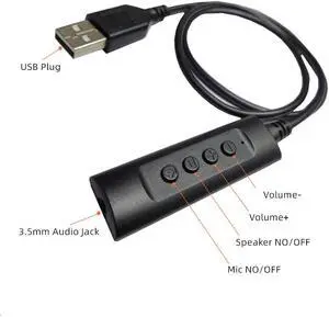 External usb single-hole sound card headphone microphone 2-in-1 Laptop desktop external converter 3.5mm