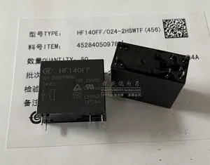 Original macro power relay HF140FF-024-2HSWTF two groups of normally open 6-pin 10A 24VDC