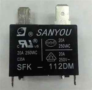 Sanyou air conditioning relay SFK-112DM 12VDC 4-pin 20A Gree Midea Haier water heater
