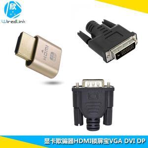 HDMI dummy plug Video card spoofer VGA dummy load DVI virtual display with EDID