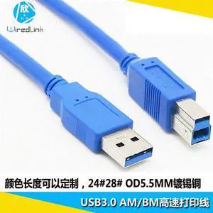 USB3.0 square port printer cable A to B Data cable usb data cable 3 0 high-speed portable hard disk cable