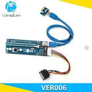 PCI-E1X to 16X graphics card extension cable riser card Adapter card 4PIN pcie board
