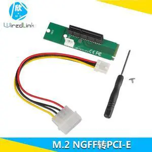 WiredLink m.2 ngff to PCI-E adapter port M2 to PCIE card X4 extension cable