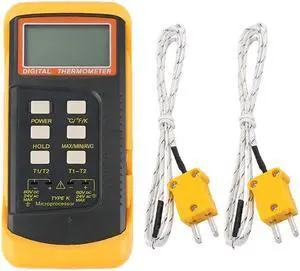 Double channel thermometer Double channel thermometer Probe type industrial temperature meter Type K thermocouple temperature meter