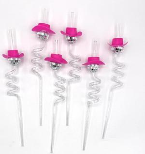 1 Pcs Mirror ball disco ball Straw Disco Ball Cowboy Hat straw 2024 Cross-border  USA 70s
