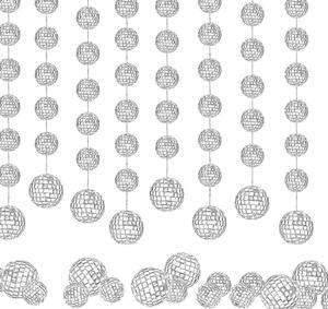 1 Pcs Mirror ball disco ball string pendant ball Disco ball String mirror cross-border 2024  decor