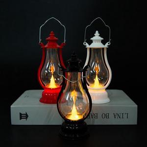 1 Pcs Cross-border led wind lights Halloween atmosphere decoration decoration electronic candle lights retro portable electronic pony lights