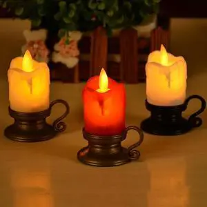 1 Pcs LED electronic Candle Swinging Movement Bar Club retro decoration Christmas wine glasses simulate swinging candle lights
