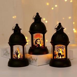 1 Pcs Cross-border halloween decoration table decoration Retro led wind lights Halloween party decoration props pendant