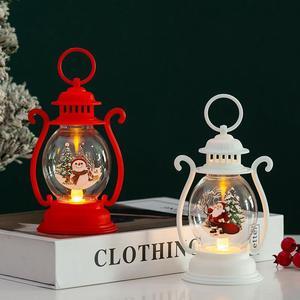 1 Pcs Christmas decorations light up children's portable creative small oil lamp tabletop decoration cross-border new layout props hanging decorations