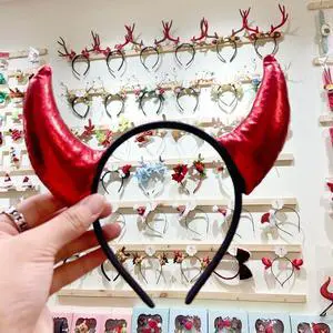 1 Pcs Cross-border Halloween Ghost Festival decorations Devil girl sells germination hoop simple cute funny hair hair hoop hair clip