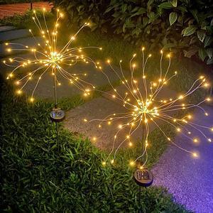 1 Pcs Solar smoke lamp outdoor waterproof LED copper wire plug lamp garden garden decorative light atmosphere lamp