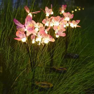 1 Pcs Solar butterfly firefly light string LED outdoor waterproof lawn garden decoration garden landscape lights