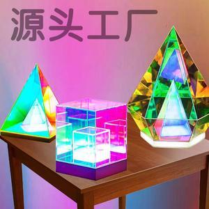 1 Pcs Colorful Rubik's Cube lamp Birthday gift creative night light couple e-sports room desktop stereo Rubik's cube light