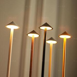 1 Pcs   exploded arrow small hat desk lamp cross-border LED three-color temperature charging stepless dimming mushroom night light